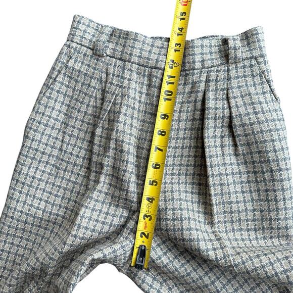 Vintage JH Collectibles Women's 100% Wool Trousers Plaid Beige Sz 6 Made in USA - Picture 8 of 11
